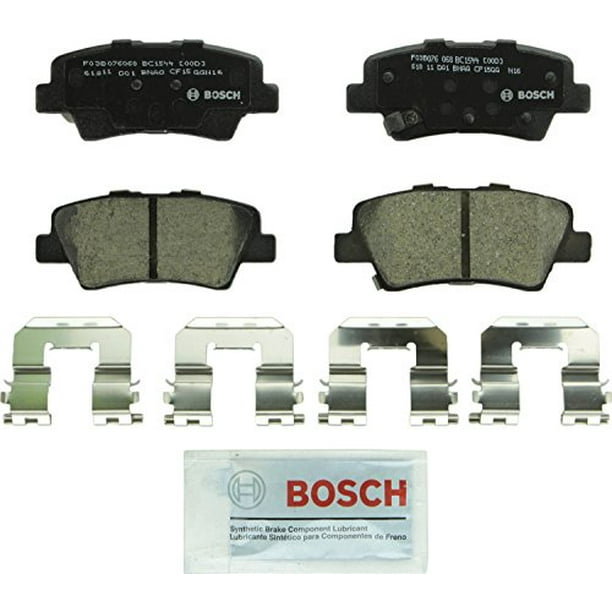 Bosch BP1544 QuietCast Premium Semi-Metallic Disc Brake Pad Set For Hyundai: 2012-2017 Accent 2011-2016 Elantra 2013-2014 Elantra Coupe; Kia: 2014-2017 Optima 2012-2017 Rio; Rear 